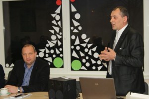 D. Kačinskas (dešinėje) pabrėžė ,kad glaudus verslo bei profesinio rengimo centro bendradarbiavimas yra būtinas. 