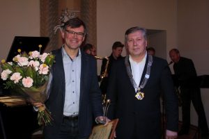 S. Grinkevičius bei "Nordic sugar Kėdainiai" direktorius D. Cibulskis. 