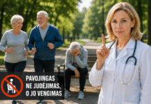 Gydytoja įspėja: vyresniame amžiuje pavojingas ne judėjimas, o jo vengimas