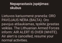 Šiaulių ir Kauno apskrityse pavojus atšauktas