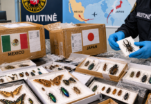 Lietuvos muitininkai sulaikė siuntas iš Meksikos ir Japonijos su daugiau nei 130 kolekcinių vabzdžių